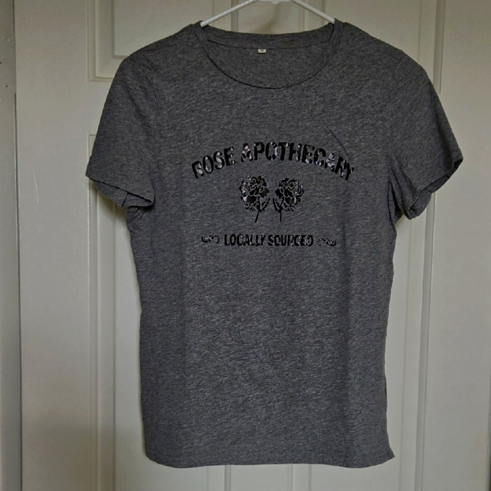 Rose Apothecary Gray Graphic Tee